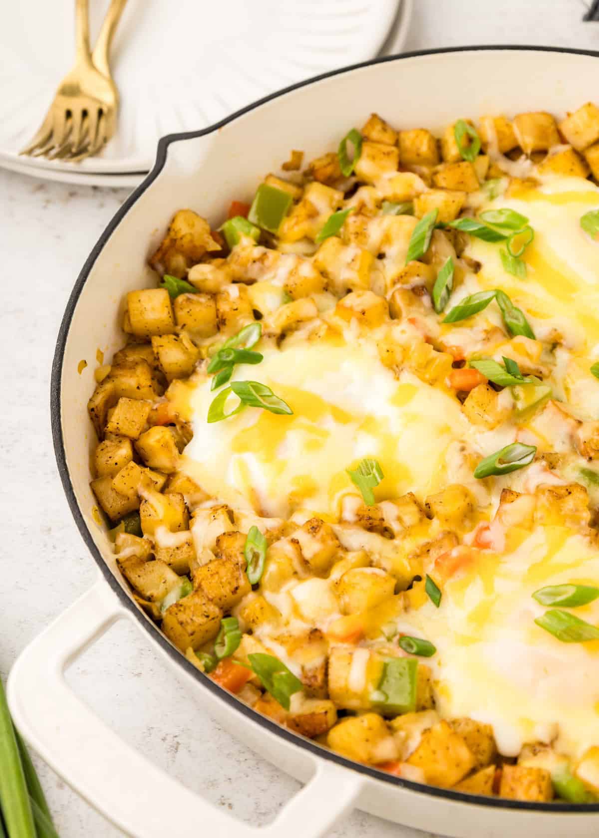 Breakfast Skillet in a pan.