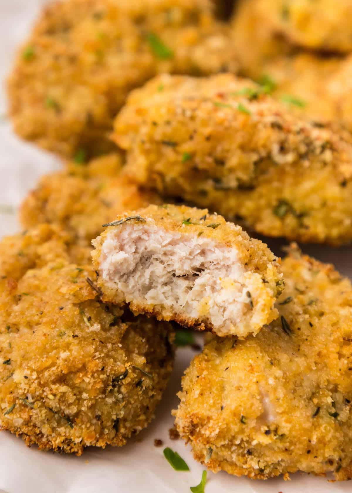 healthy chicken nuggets served together