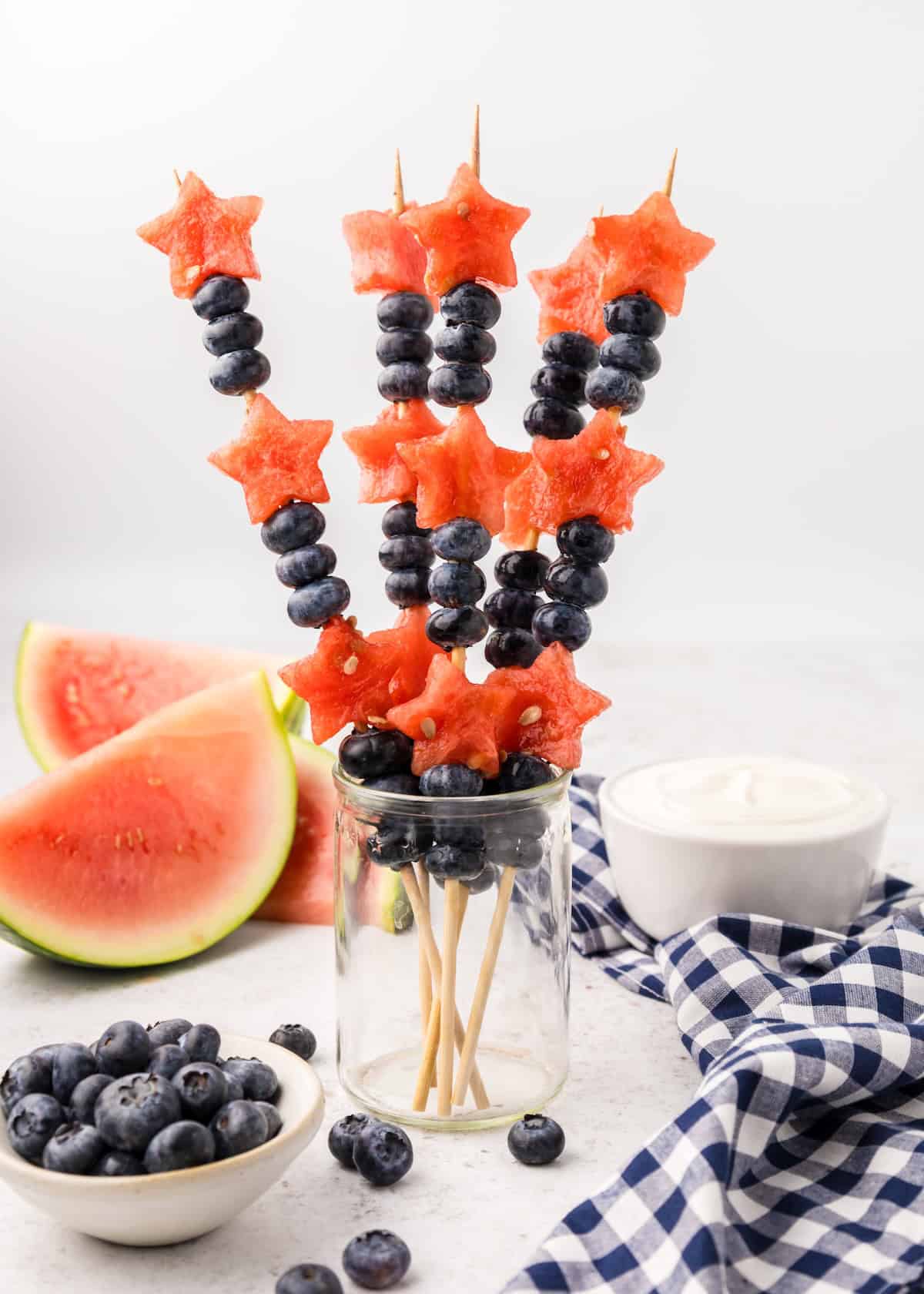 Watermelon Sparklers in a jar